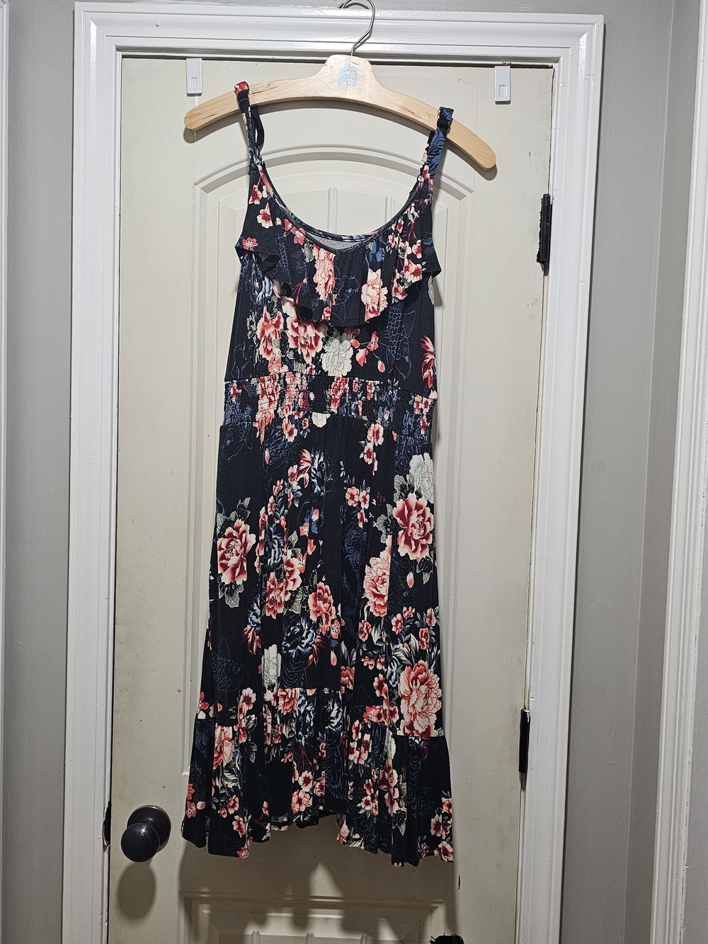 torrid Floral Ruffle Sundress with Pink and Cream  Blooms
